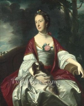  nue pintura - Sra. Jerathmael Bowers retrato colonial de Nueva Inglaterra John Singleton Copley
